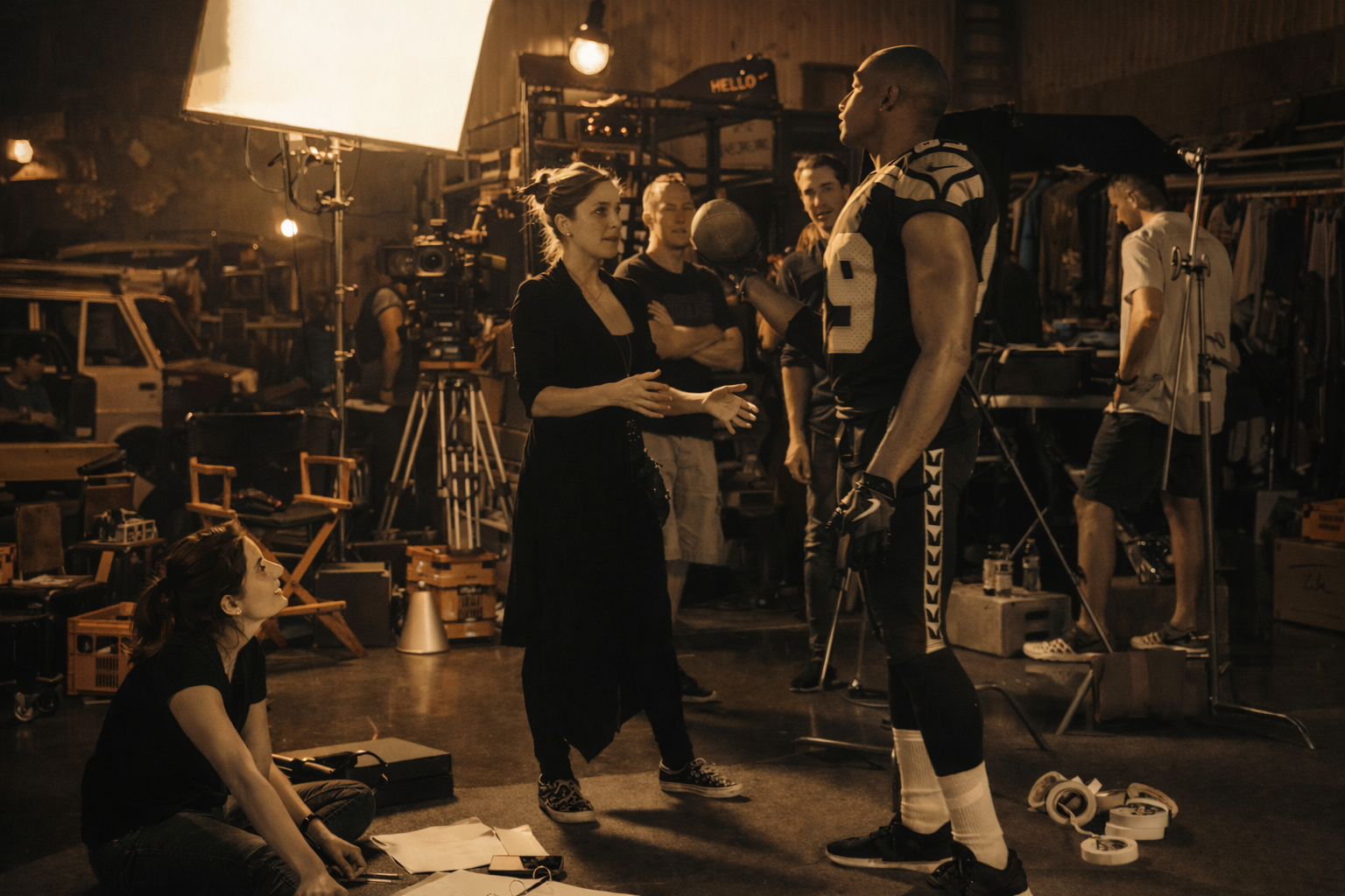 Rogue Rubin on set